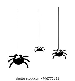 cute spiders hanging halloween decoration