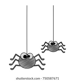 cute spiders hanging halloween decoration