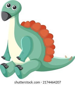 Cute Spinosaurus Dinosaur Cartoon illustration