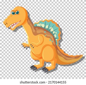 Cute spinosaurus dinosaur isolated illustration