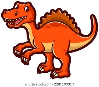 Cute Spinosaurus Dinosaur Vector Illustration 