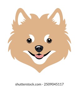 Cachorro spitz bonito. Ilustração isolada de vetor.