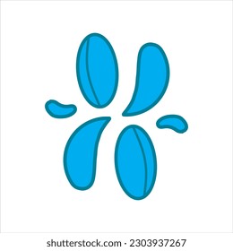 Cute Splash Water blue vector