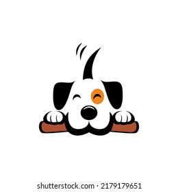 Cute Spoiled Dog Illustration, Suitable For Pet Company