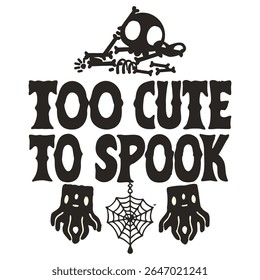 Design de Halloween muito bonito para spook com esqueleto bonito e fantasmas