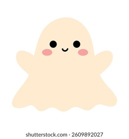 Cute spooky ghost halloween vector. Fun Halloween activity for kids. Printable autumn worksheet for preschool and kindergarten.