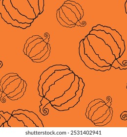 Cute spooky halloween pumpkin pattern