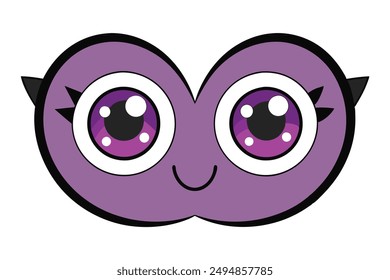 Cute Spooky Kawaii Eyes Illustration