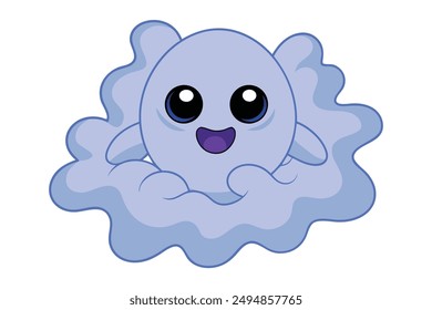  Cute Spooky Kawaii Ghostly Mist Illustration