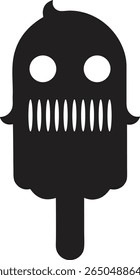 Bonito, assustador, derretendo sorvete fantasma