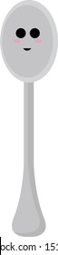 Cute spoon, illustration, vector on white background.