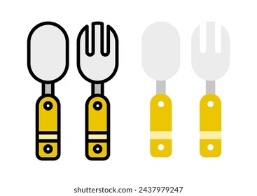 cute spoons and forks used by children