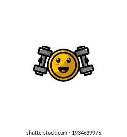 Cute Sport Coin Cartoon Character Vector Illustration Design. Outline, Cute, Funny Style. Recomended For Children Book, Cover Book, And Other.