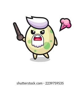 cute spotted egg grandpa is getting angry , cute style design for t shirt, sticker, logo element