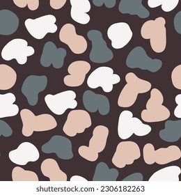 Cute spotted motley seamless pattern. Vector illustration for print, fabric, cover, packaging, interior decor, blog decoration and other your projects.