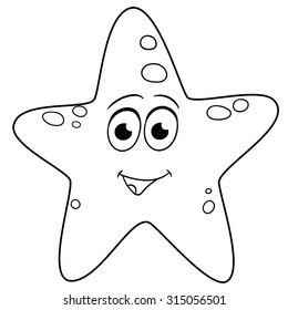 cute spotted starfish is smiling