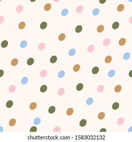 cute spotty background.  abstract hand drawn surface. polka dot seamless pattern.