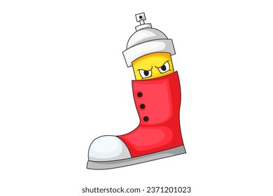 Cute Spray Bottle Character Design Illustration