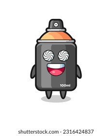 caracter de pintura con hipnotizadores, diseño de estilo lindo para camiseta, pegatina, elemento logotipo