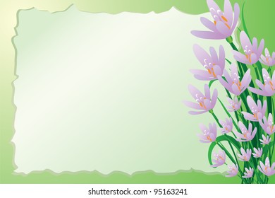 Cute spring background with pink flowers