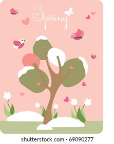 cute spring card