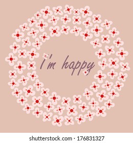 Cute spring card with flowers