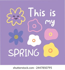 Tarjeta de primavera linda con flores