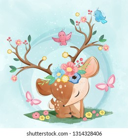 Cute Spring Deer