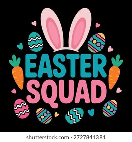 Netter Frühling Ostern Funny Retro Ostern Bunny T-Shirt Design