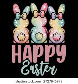 Netter Frühling Ostern Funny Retro Ostern Bunny T-Shirt Design