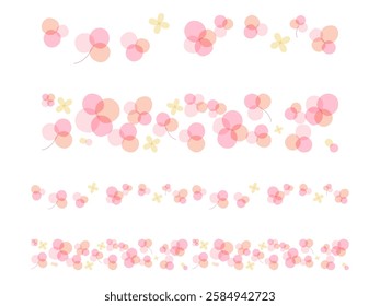 Cute spring floral border collection