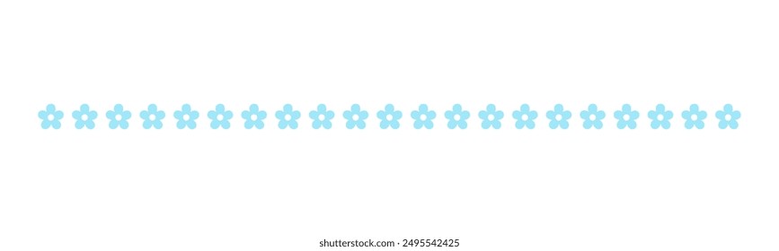 Cute Spring Floral Divider Borders. Springtime and Easter flower separators design elements.
