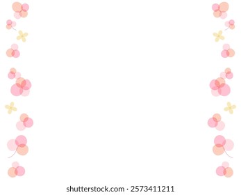 Cute spring floral frame, left and right frames