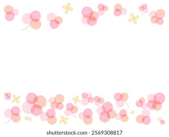 Cute spring floral frame, top and bottom frames