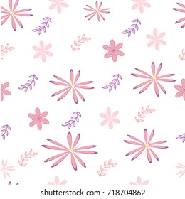 Cute spring flowers for nature background and fabric pattern.
