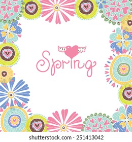 Cute spring postcard.