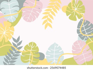 cute spring poster for spring holidays with leaves