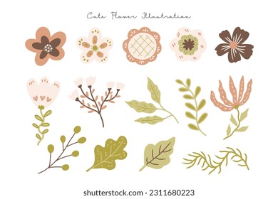 Cute Spring and Summer Flower Illustration