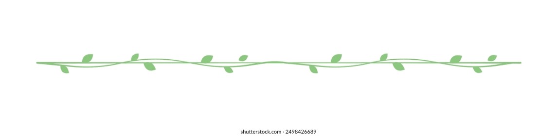 Cute Spring Vine Floral Divider Borders. Springtime separators design elements.