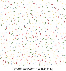 Cute sprinkle confetti seamless pattern