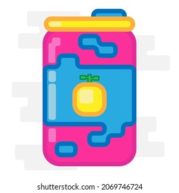 El jugo de limón cuadrado puede planear dibujos animados de diseño para camiseta, póster, tarjeta de regalo, cubierta o logotipo