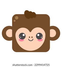 Desenho de cara de macaco  Vectores de Domínio Público