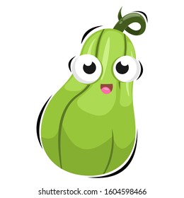 cute squash mascot design vector