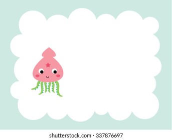 cute squid card