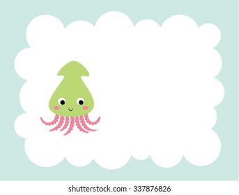 cute squid card