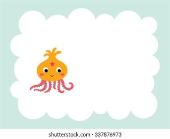cute squid card