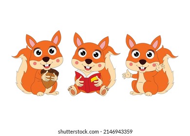 cute squirrel animal cartoon graphic