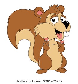 cute squirrel animal cartoon illustration graphic