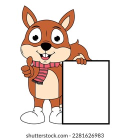 cute squirrel animal cartoon illustration graphic