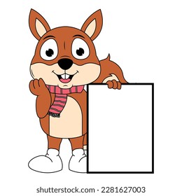 cute squirrel animal cartoon illustration graphic